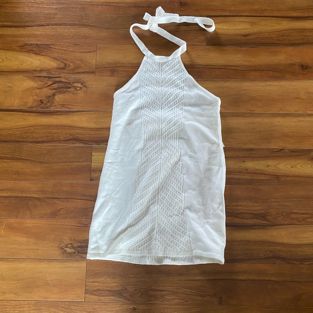 White Halter Neck Dress from SABO skirt